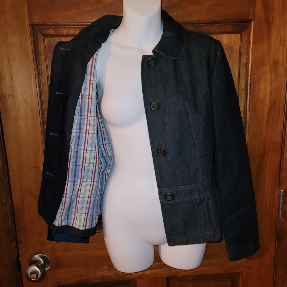 Tommy Hilfiger Denim Blazer, Pepulum, Lined, Size M